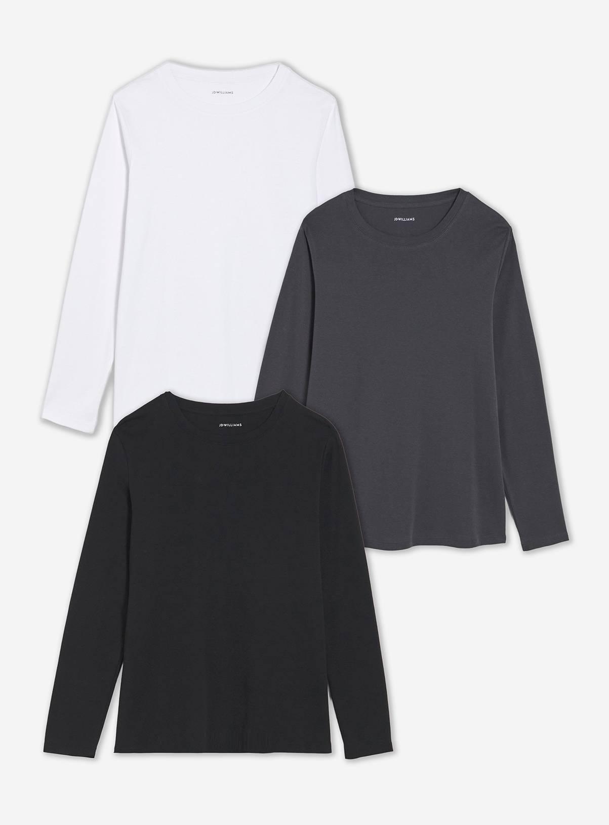 JD WILLIAMS 3 Pack Long Sleeve Crew Neck 14 - Image 4